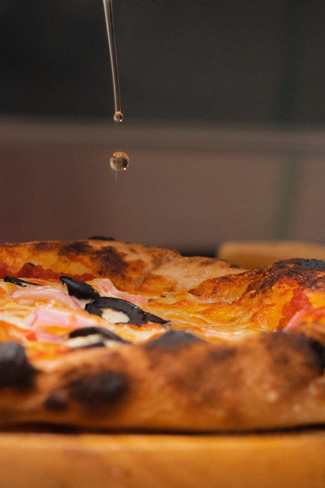 Stone-baked pizza at Luau Restaurant